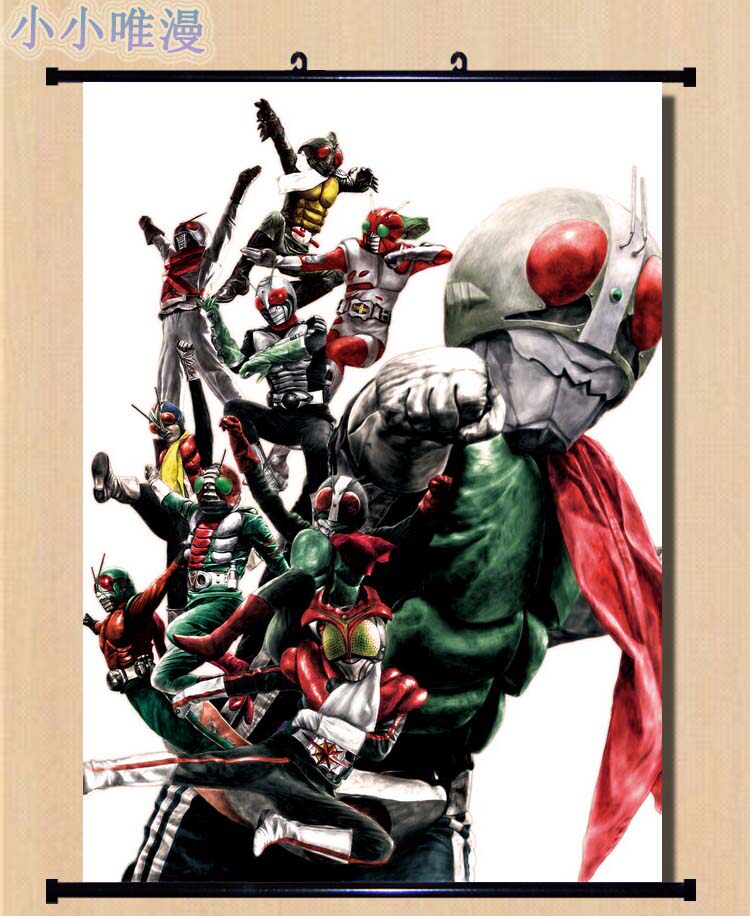 蒙面超人初代 假面骑士1号v3 skyx amazon摩托车动漫挂画海报壁画