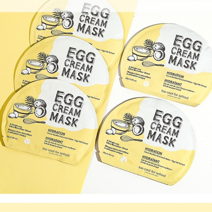 too cool school柔滑鸡蛋滋养面膜补水保湿嫩滑肌肤女5片,美容护肤/美体/精油,贴片面膜,淘宝优惠券,粉丝福利购,淘宝优惠卷