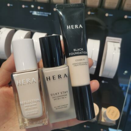 现货韩国Hera赫妍黑金粉底液持久遮瑕哑光清爽不脱妆赫拉粉底35ml