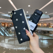 日本Wpc.锯齿爱心小巧轻量黑胶遮阳伞口袋五折晴雨防晒UV紫外线伞