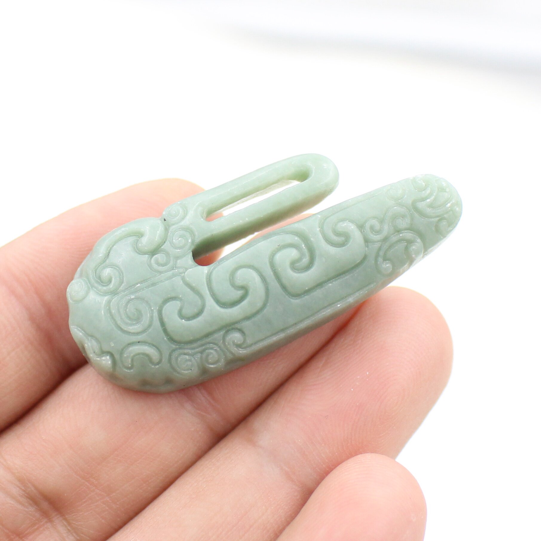 雲海缘天然绿色玉石翠玉别子裱画装裱材料锦盒回纹玉扣轴头玉片