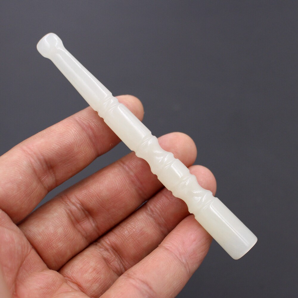 天然和田玉烟嘴烟斗烟具男士烟袋烟杆过滤器高档烟嘴送父亲礼品