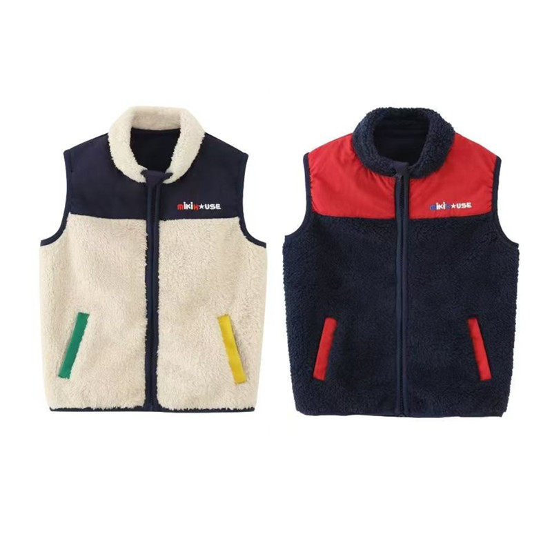 出口日本mk男童冬季纯色儿童摇粒绒加厚保暖马甲抓绒加绒拉链背心,童装/婴儿装/亲子装,马甲,淘宝优惠券,粉丝福利购,淘宝优惠卷