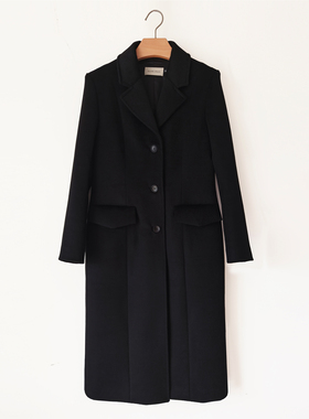 西装领气质显瘦大衣自带气场长款大衣羊毛修身廓形呢外套