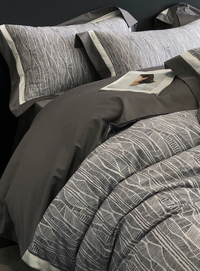 秋冬轻奢高级120S长绒棉陶瓷磨毛四件套全棉纯棉加厚保暖床上用品