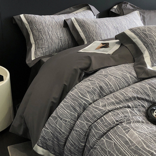 秋冬轻奢高级120S长绒棉陶瓷磨毛四件套全棉纯棉加厚保暖床上用品