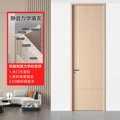 免漆降噪防潮环保木门/玻璃门
