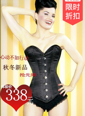 新娘婚纱束腰宫廷束身衣corset收身corset马甲无肩带塑身衣女束腰