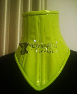 包邮 漆皮新款 荧光绿情趣性感颈套脖套哥特式 项圈束缚可做其他颜色