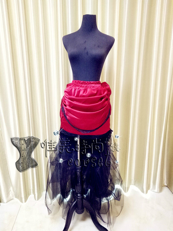 新款欧式复古长裙哥特式半身裙女式长裙复古礼服裙子酒红色舞台裙在类目 女装/女士精品, 半身裙中 - 来自Buy2taobao.com提供专业的淘宝代购服务