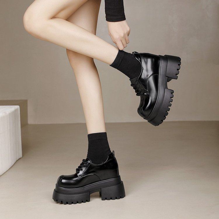 小个子厚底百搭小皮鞋2026春新款增高舒适时尚百搭小皮鞋乐福鞋女,女鞋,深口单鞋,淘宝优惠券,粉丝福利购,淘宝优惠卷