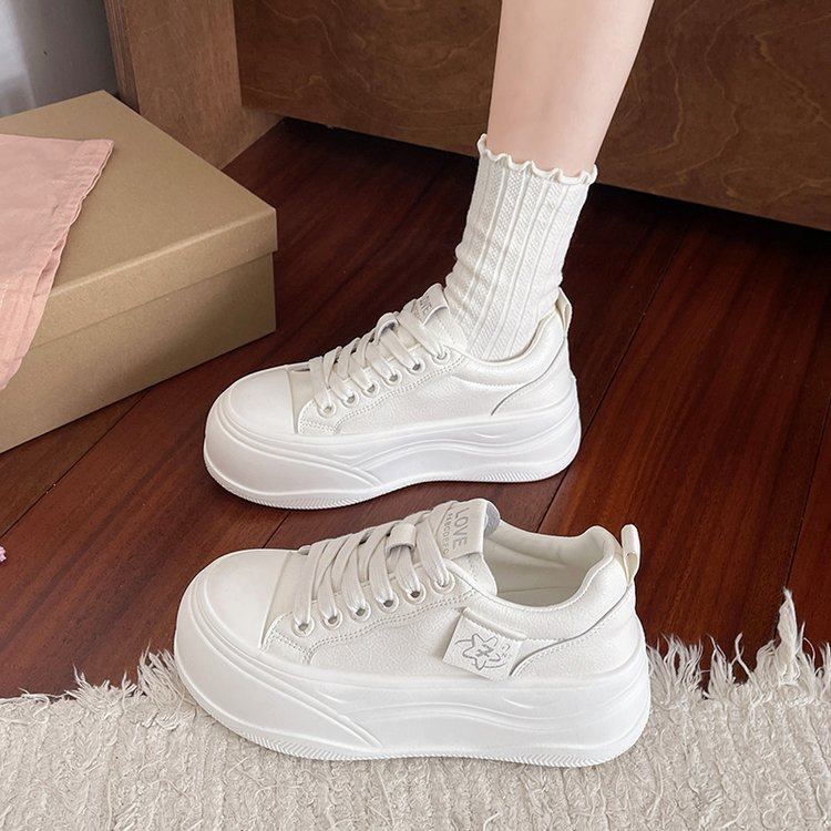 百搭厚底增高轻便软底休闲鞋女2026春季新款鞋子不累脚小白鞋板鞋,女鞋,时尚休闲鞋,淘宝优惠券,粉丝福利购,淘宝优惠卷