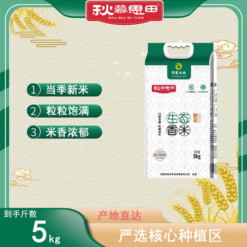 秋慕思田生态香米5kg/袋