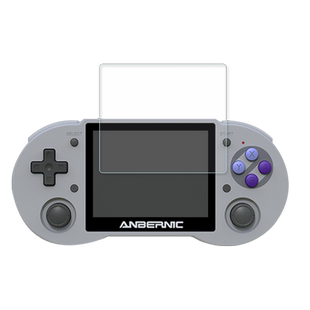 霸王小子周哥RG350钢化膜RG353P/RG353PS掌上游戏机350M屏幕Q80保护膜psp游戏机3.5寸贴膜RG350P高清防蓝光