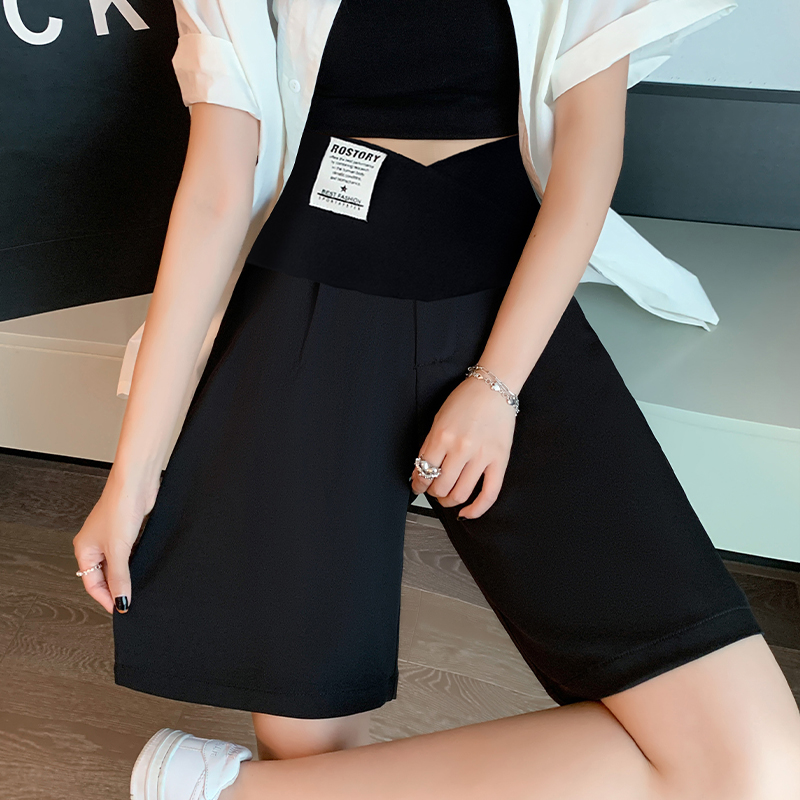 孕妇短裤夏季款外穿夏天孕早期薄款E女夏小个子低腰西装五分裤夏