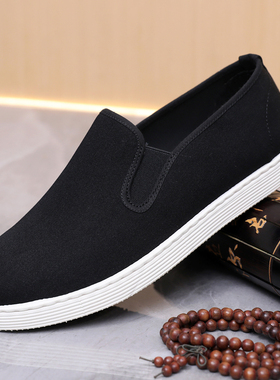 布瑞京31171老北京布鞋黑色布鞋男士中老年工作鞋爸爸鞋