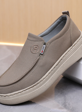 布瑞京31173春秋季男鞋老北京布鞋男款单鞋透气一脚蹬休闲鞋子男