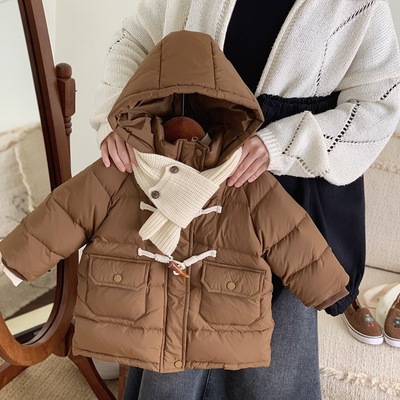 儿童加厚中长款羽绒服小童冬装
