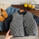 儿童保暖格子棉马甲男女童2025秋冬装 宝宝背心小童加厚加厚外套潮