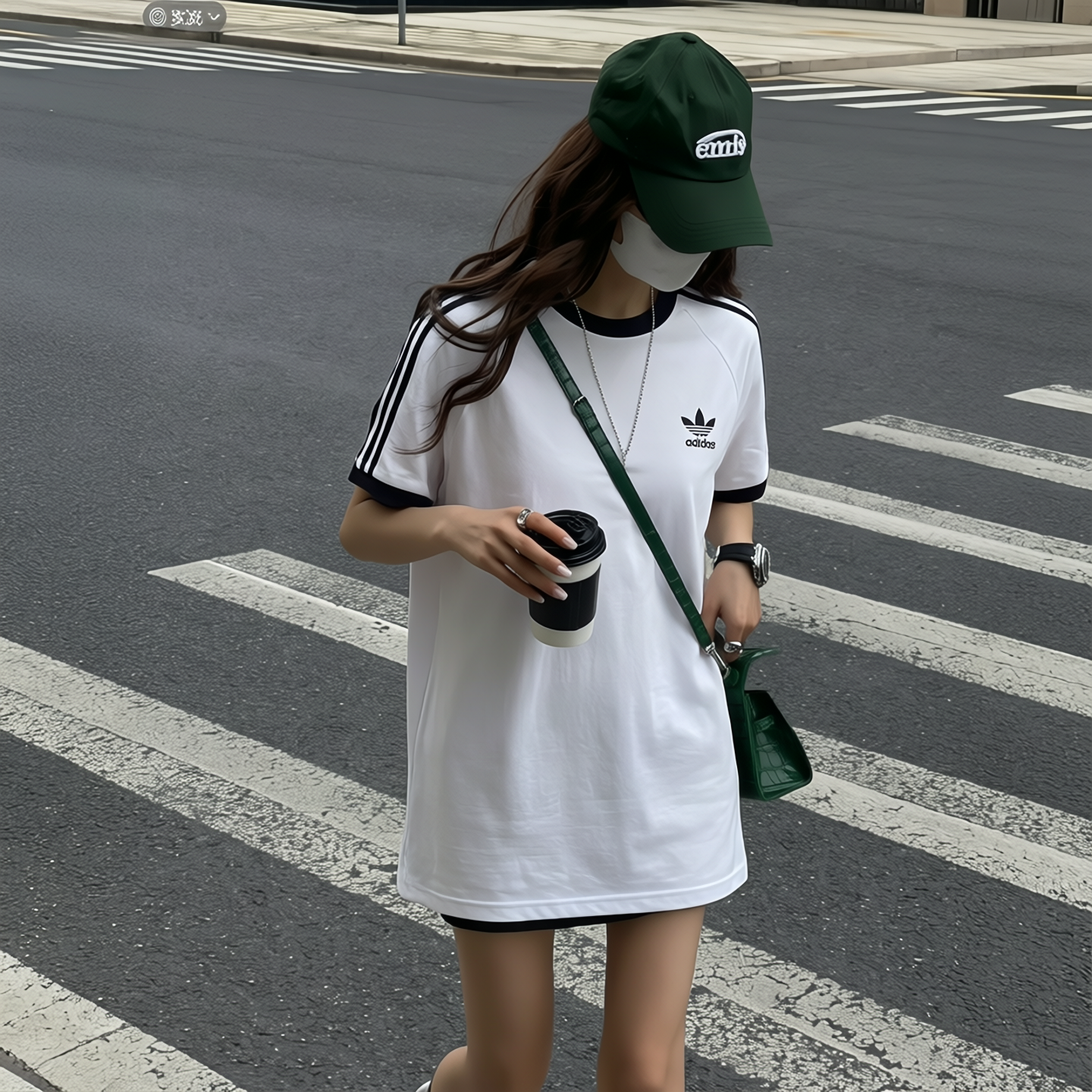 Adidas三叶草Jennie同款男女休闲运动圆领刺绣T恤短袖 IA4846
