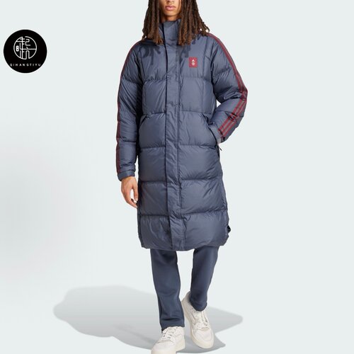 Adidas Manchester United曼联足球运动长款保暖羽绒服 IT4186