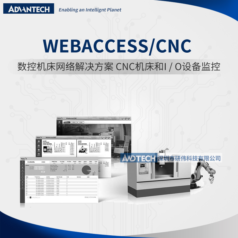 研华WEBACCESS/CNC数控机床网络解决方案 SCADA/CNC网络控制器