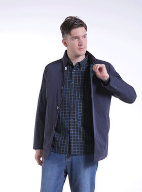 威鹏2023年新款时尚都市冬季男羽绒便服立领超薄鸭绒外套A64006