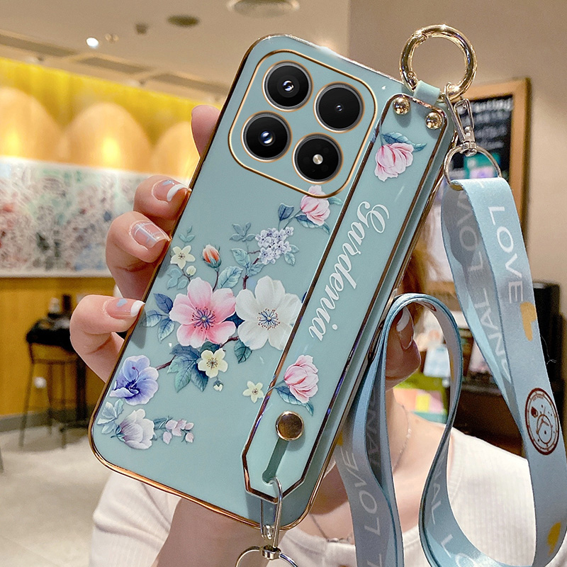 xit适用于小米17手机壳Xiaomi17硅胶保护套小清新花卉腕带5G斜跨挂绳xiaomi全包边25113PN0EC高颜值防摔软壳