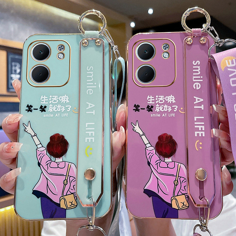 适用于OPPOA5m手机壳PKW110硅胶套甜美女孩腕带oppo