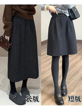 醋酸宽松的A字版型短版和长版花苞裙61748