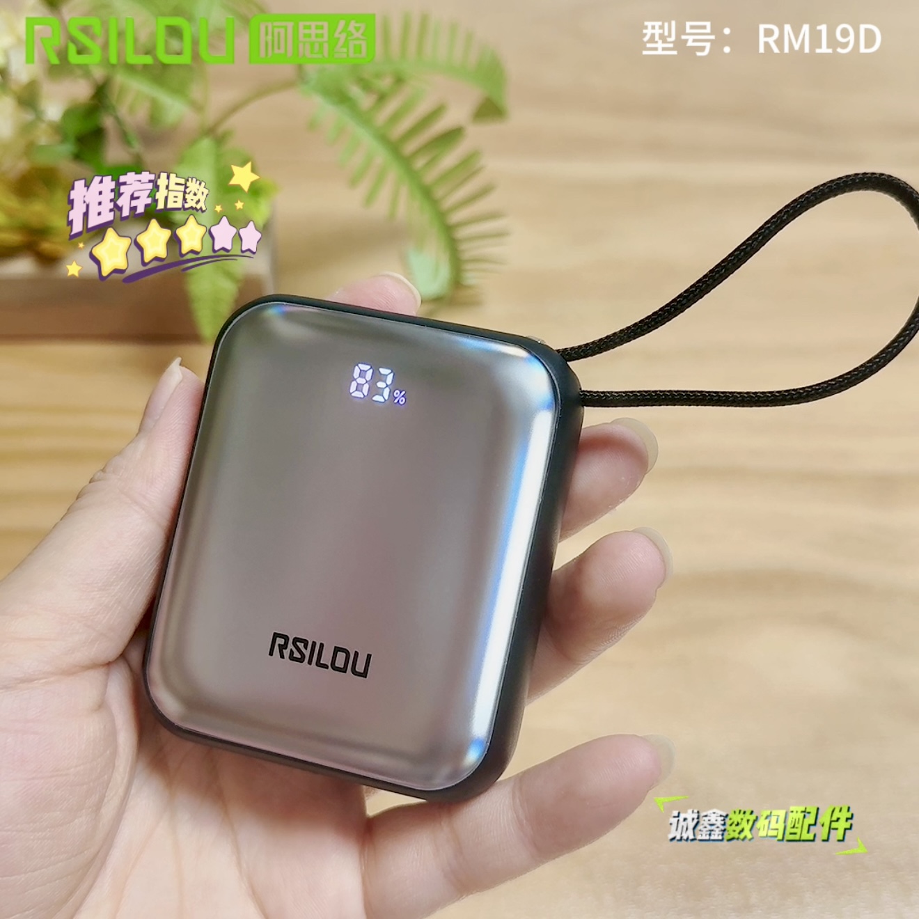 阿思络RM19D自带双线迷你快充款