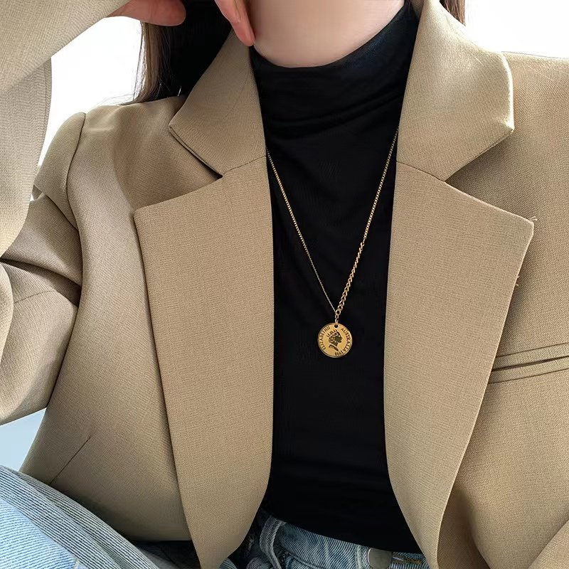 钛钢女王牌项链女不掉色复古甜酷潮牌嘻哈个性头像吊坠长款毛衣链,饰品/流行首饰/时尚饰品新,项链,淘宝优惠券,粉丝福利购,淘宝优惠卷