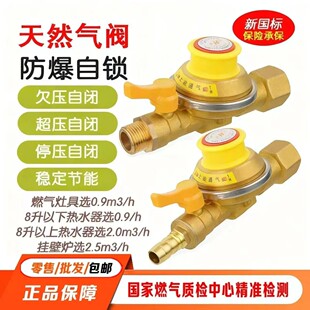天然气自闭阀燃气管道家用灶前漏气保护器超压智能防爆安全自闭阀