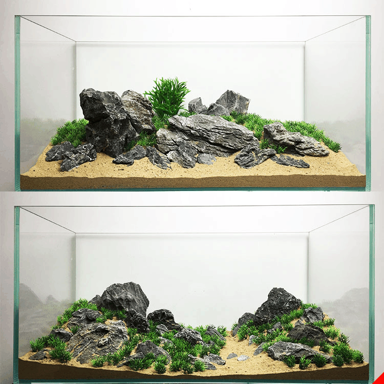 青龙石造景套餐 懒人水草缸瑚砂珊瑚石碎珊瑚骨装鱼缸水族箱