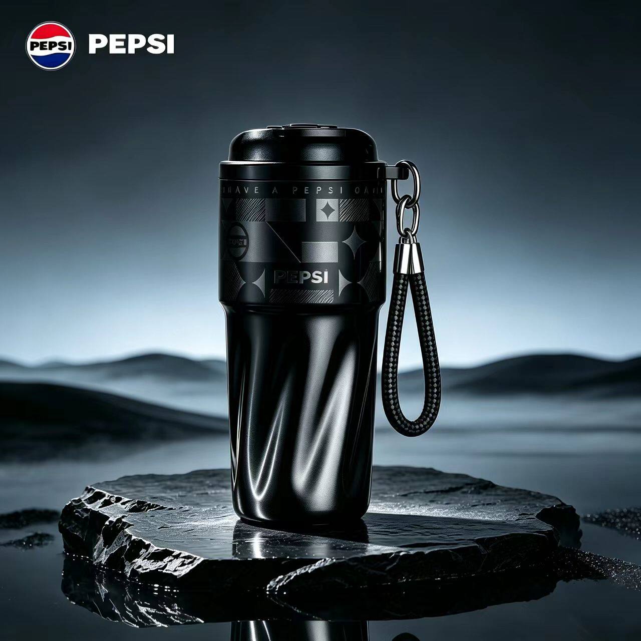 PEPSI百事保温杯大容量茶水分离泡茶杯子车载水杯便携男士咖啡杯