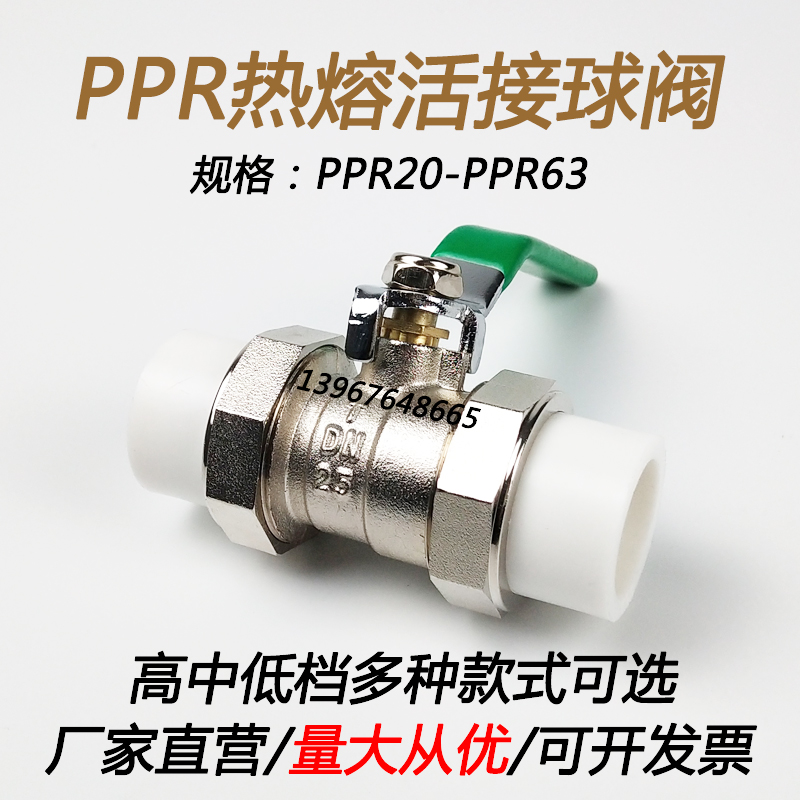 全铜双活接水管开关球阀