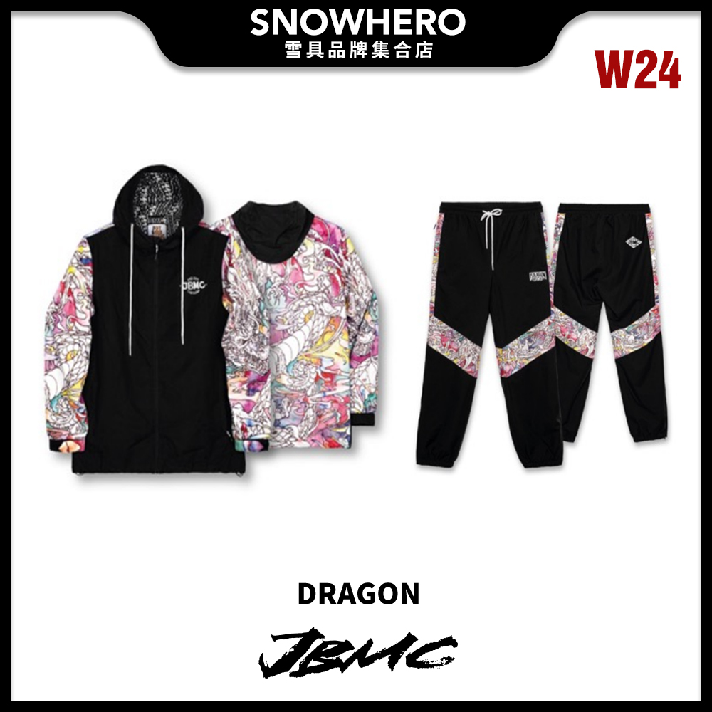 SNOWHERO2324雪季新品JBMC單板滑雪套裝DRAGON潮流高端防水滑雪服