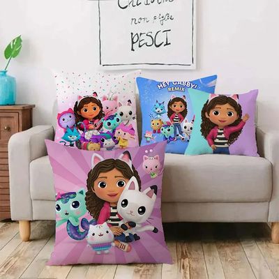 Cartoon Gabbys Kawaii Pillow Covers Cartoon Sofa Decorative