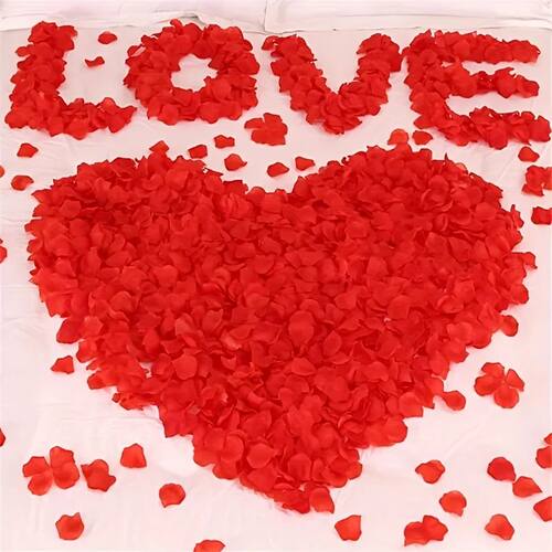 1000Pcs Top Colorful Artificial Fake Rose Petals Red White G