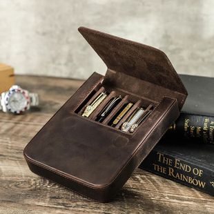 Case Holder Fountain Women Handmade Men Leather Pen For