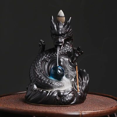 1pc, Dragon Backflow Incense Burner Ceramic Incense Holder,