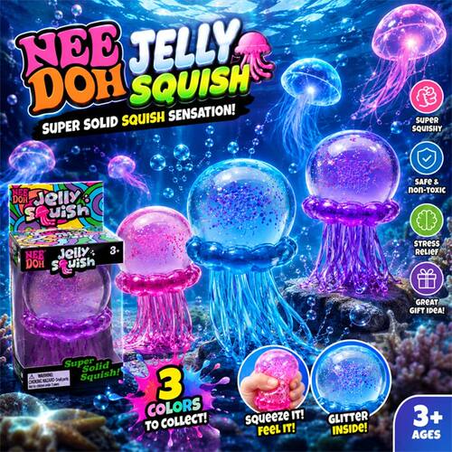 Needoh Jellyfish Squishy Soft Stress Relief Toy Cute Relaxin