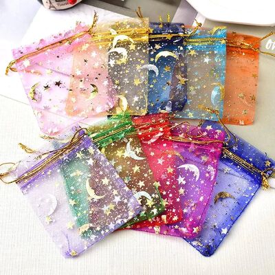100pcs/lot Organza Halloween Candy Bags Wedding Goodie Packi