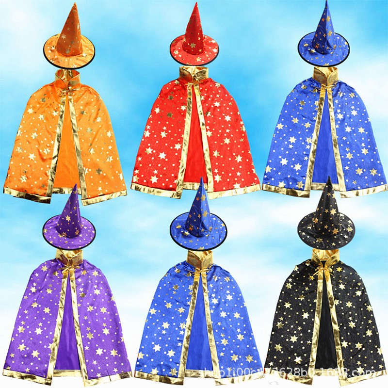 Halloween Cloak Five-star Cloak Children's Ball Bronzing Wit