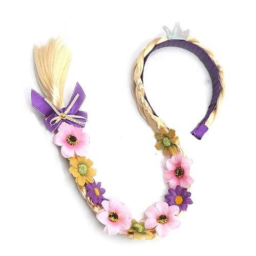 Princess Dress up Wigs, Princess Rapunzel Long Braided Wig H
