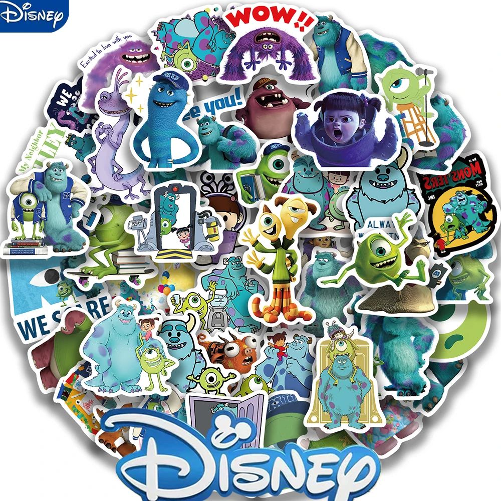 50PCS  Monster Inc Stickers Waterproof DIY Notebook Phone Sk
