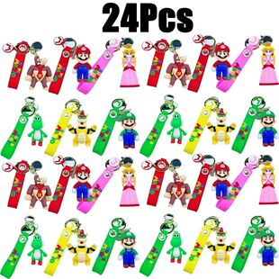 Action Charact Super Bros Cute Cartoon keychain Mario Figure