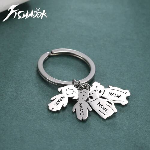 Child Mother Day Gift Kid Personalized Keychain Name Key Cha