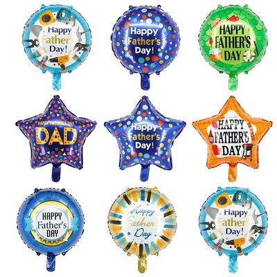 10pcs 45x45cm English Happy Father's Day Helium Globos Feliz