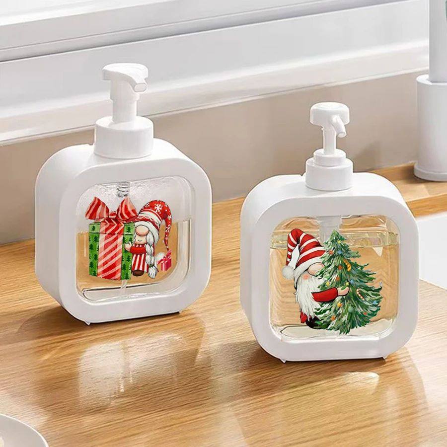 2pcs Christmas Soap Dispenser, Hand Soap Dispenser, Refillab